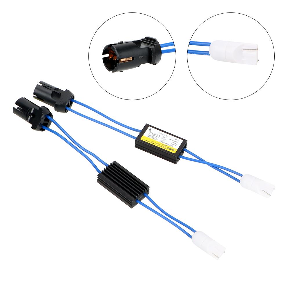 Предупреждающий декодер, автомобильный светодиодный декодер T10, 12 В, OCB, нагрузочный резистор, Canbus, кабельное освещение для автомобиля, без ошибок, 2 шт.