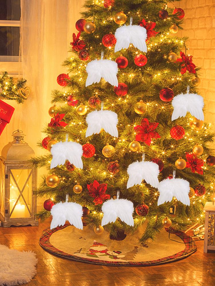 10 шт. Подвесное украшение в виде крыльев ангела, украшение для рождественской елки, кулон в виде крыла ангела, свадебный реквизит, декор на День святого Валентина, день рождения