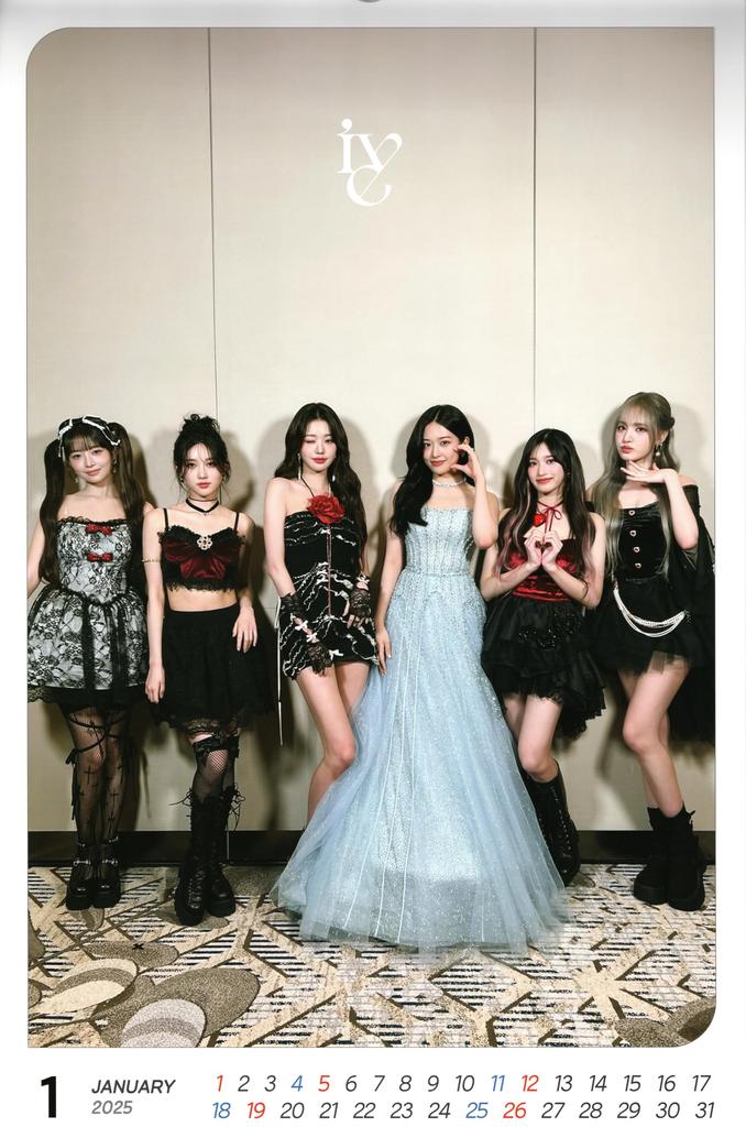 IVE Ive Goods Large Wall Calendar 2024 Sticker Set (Reiwa 6) + K-POP