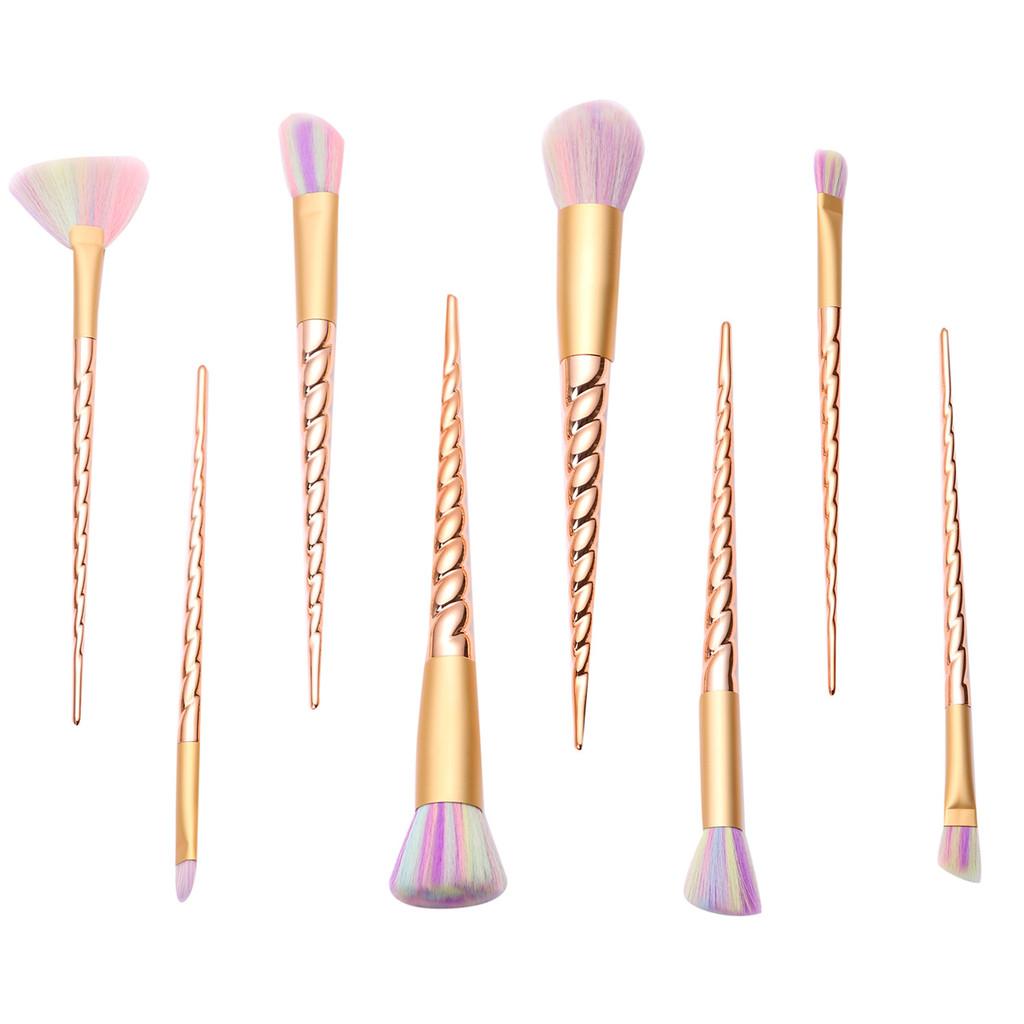10pcs Female Unicorn Makeup Brushes Set Thread Contour Eyeshadow Powder Brush