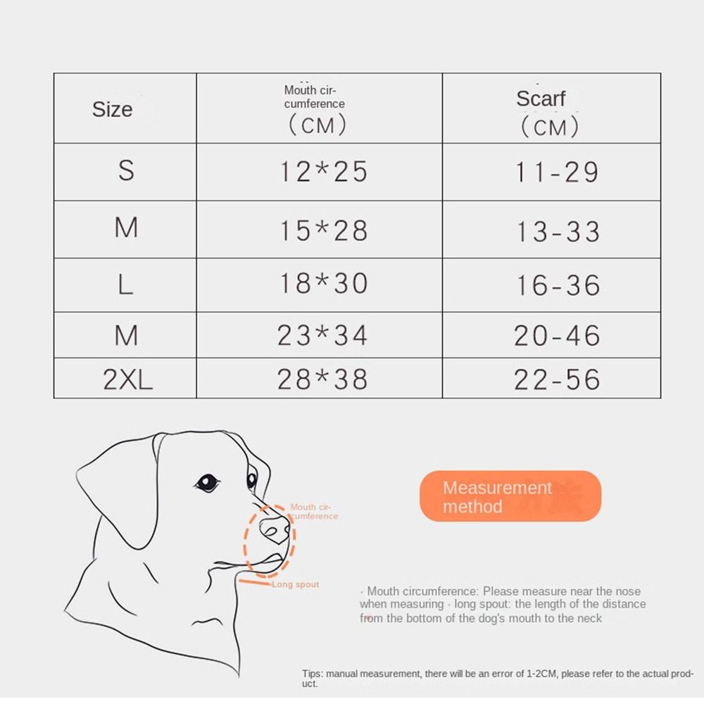 Secure For Small Large Dogs Anti Bark Dog Prevention Supplies Pet Mouth Cover Dog Muzzle Mouth Mask