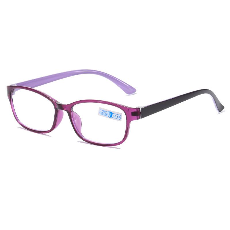 Men Women Fashion High-Definition Presbyopic EyewearUltra Light Resin Reading Glasses Unisex Purple Anti Blue Light Eyeglasses