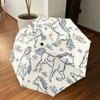 1PC Horse Floral Automatic Open/Close Umbrella with Windproof, 8-Rib Sturdy Canopy, Durable Ribs, Fashionable Design1380A