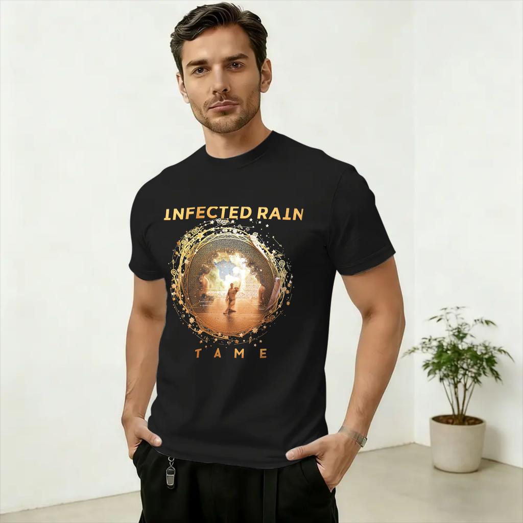 Unisexs Band Infected Rain T Shirts Pure Cotton Tops Funny Short Sleeve Crewneck Tees Gift Idea TShirt