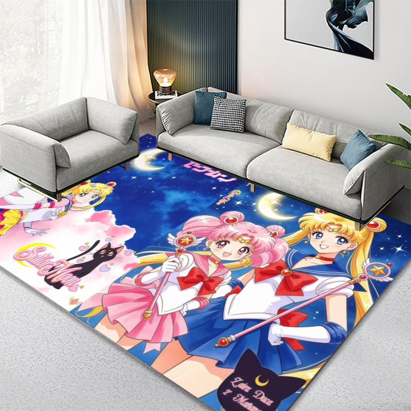Saylor-moon Anime Carpet Rug for Living Room Bedroom Home Sofa Decoration,Kids play Non-slip Floor Mat