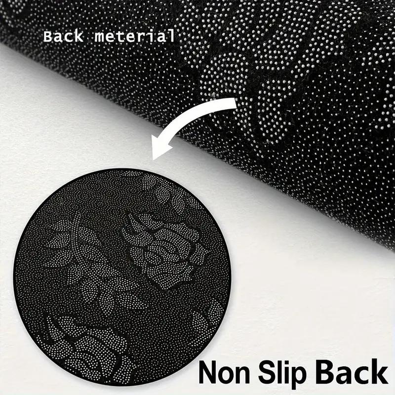 Ковер из хрустального бархата2D Плоская печать не 3D Придверный коврик 1 шт. круглый коврик с золотой мандалой - мягкий, моющийся, нескользящий плюшевый коврик с интригующим