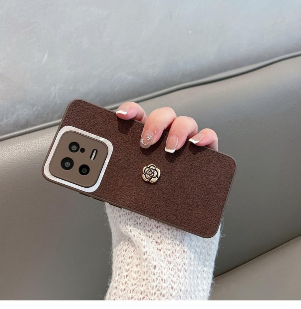 Подходит для Xiaomi Mi 15Pro Camellia, чехол для мобильного телефона Redmi Note14, защитный чехол из кожи pit leather pattern K80 advanced sense 14 на 14 месяцев