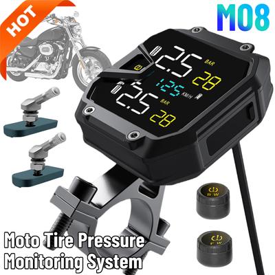 Система мониторинга давления в шинах TPMS для мотоцикла с внешним датчиком, сигнализация давления и температуры в шинах мотоцикла, аксессуары для мотоцикла