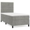 VidaXL Divan Bed and Mattress Light Grey 100x200cm Velvet - Model 3143067