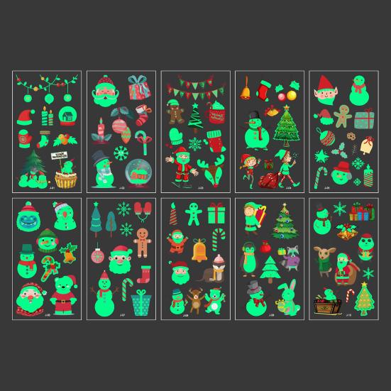 10Pcs Tattoo Decals Easy To Use Anti-fall Lovely Waterproof Sweat-proof DIY Accessory Trendy Halloween Pumpkin Tattoo Stickers for Children