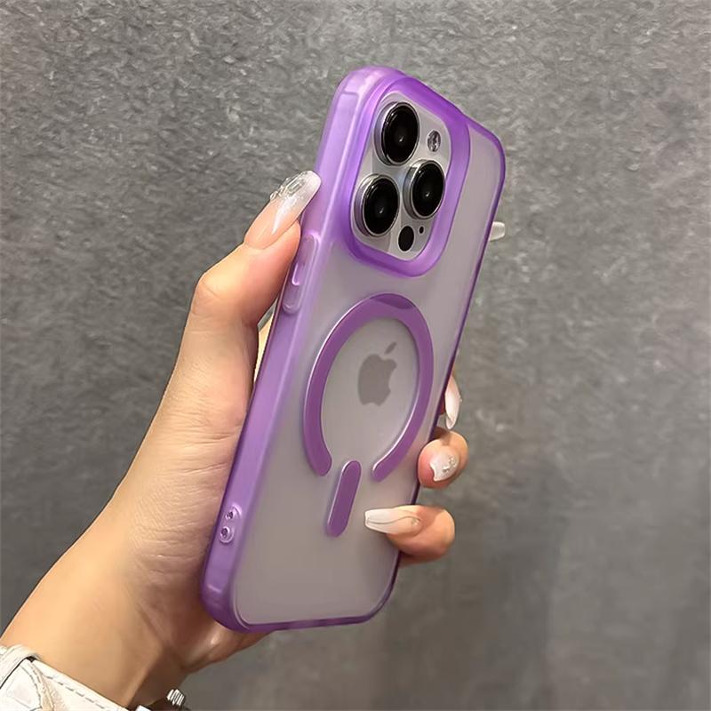 Translucent Matte Magsafe Magnetic Wireless Charge Case For iPhone 16 15 14 Plus 13 12 Pro Max 11 Jelly Bumper Shockproof Cover