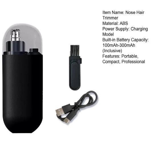Беспроводной триммер для волос в носу для мужчин и женщин, перезаряжаемый, безболезненный триммер для ушей и носа, профессиональные инструменты для стрижки для гладкого среза