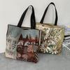 Bohemian Style Printed Bag Large Capacity Portable Mommy Bag Canvas Tote Bag Shoulder Bag