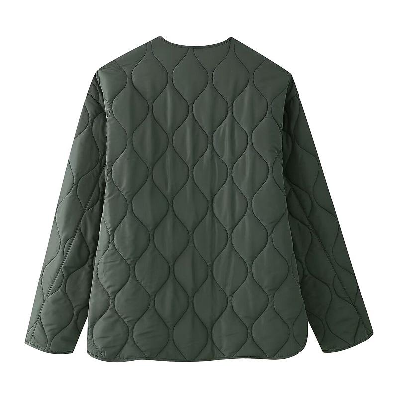 Leopard Print Quilted Jacket Women Padded Demi-season Jacket for Women Long Sleeve Women's Jackets Warm Winter Coat Female