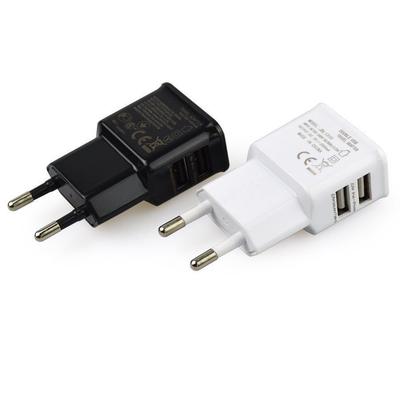 Вилка европейского стандарта, 5 В, двойной USB, универсальные зарядные устройства для мобильных телефонов, адаптер для зарядного устройства для путешествий, вилка для iPhone, Samsung, Xiaomi, Huawei