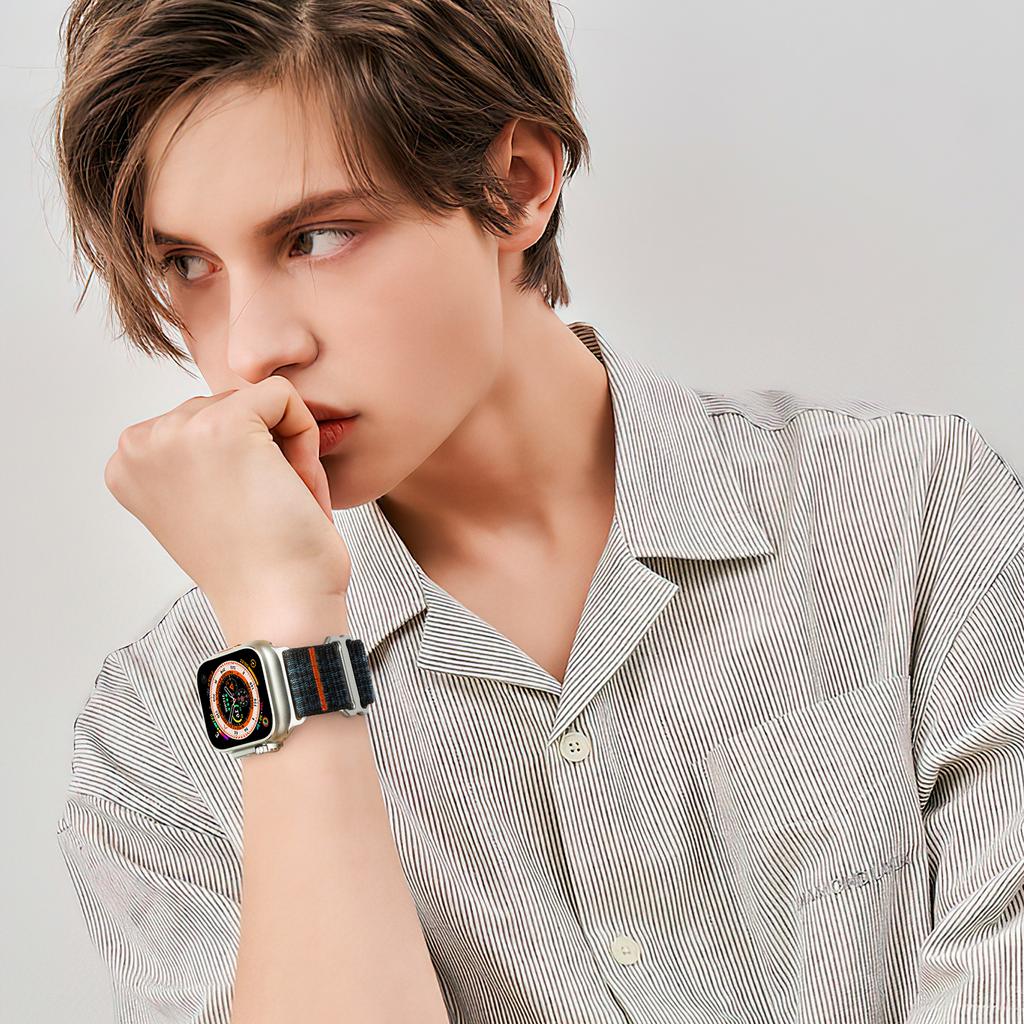 Ремешки для Apple Watch ultra 2 ремешок 49мм 46мм 42мм 44мм 40мм 45мм 41мм 38мм спортивный Нейлоновый браслет IWatch Серия 10 9 8 7 6 5 3 SE