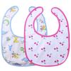 [LittleForBig] Adult Bib Drool Catcher Meal Apron Care [Cotton + Waterproof Sheet] 2-Layer Construction 2-Piece Set [Cherry Pattern / Zoo]