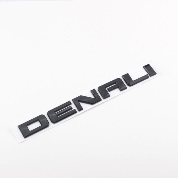 Silver Black For GMC SIERRA DENALI Rear Trunk Side Body Nameplate Logo Emblem Letters Sticker ABS Stereo 3D Car Styling