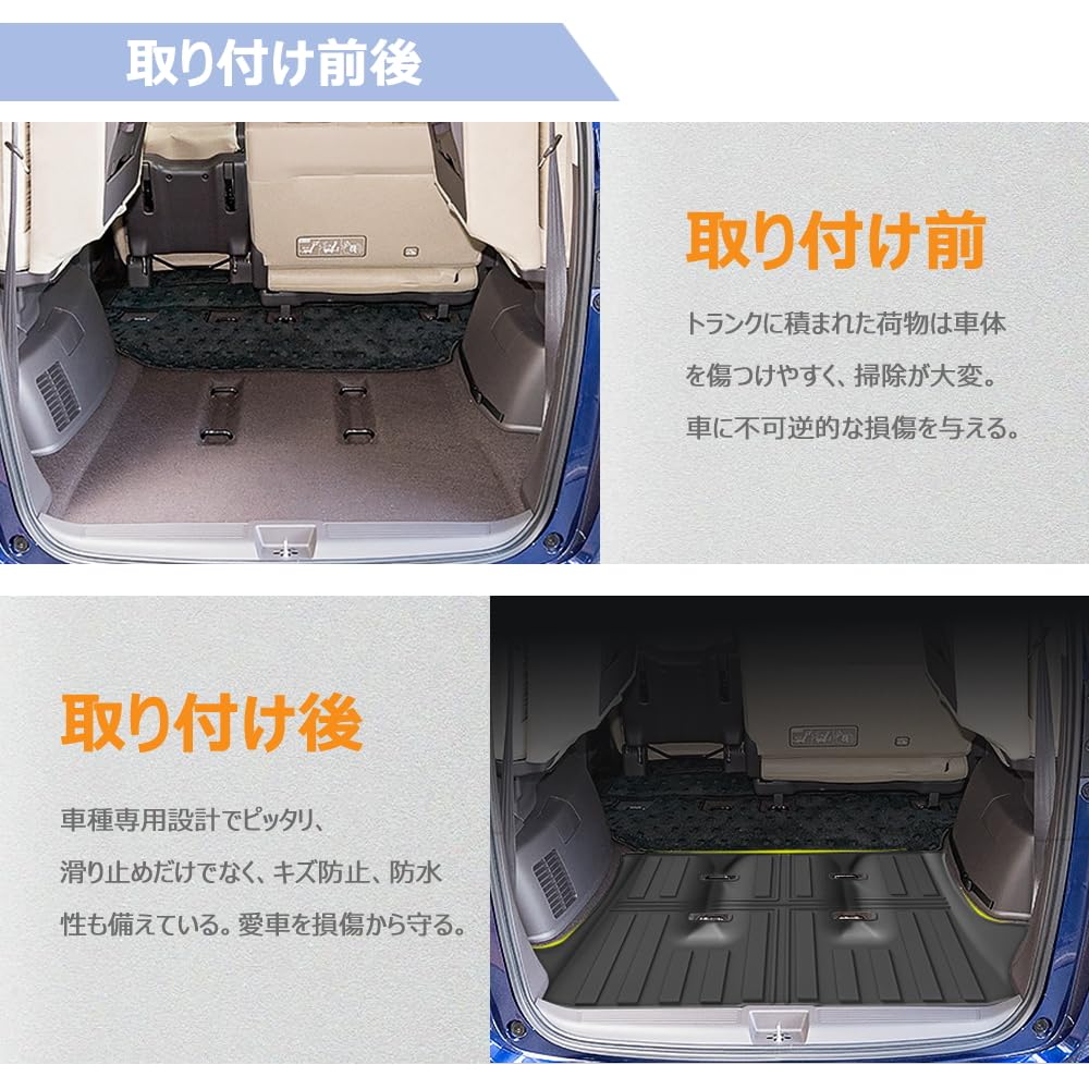 KASUART Коврик для багажника автомобиля, Складной, Разработан для автомобилей, Дверь багажника, Коврик в багажник, Чехол для багажа,