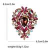 Fashion Exquisite Alloy Large Rhinestone Glass Brooch Exaggerated Temperament Women'S Clothing Corsage Jewelry Pin