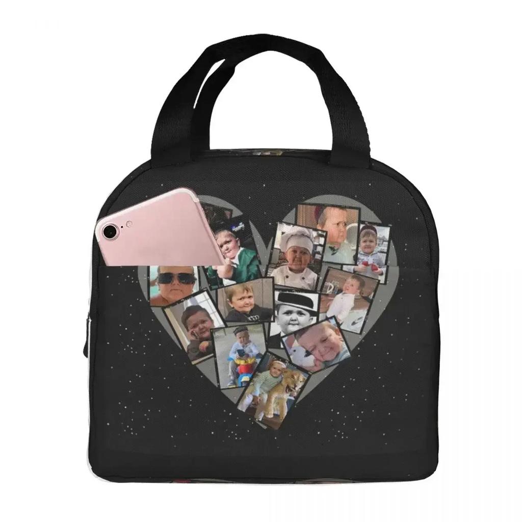 Funny Hasbulla Magomedov Hasbullah Smile Classic Insulated Lunch Bag for Women Kids Portable Food Boxes Thermal Lunch Box Tote