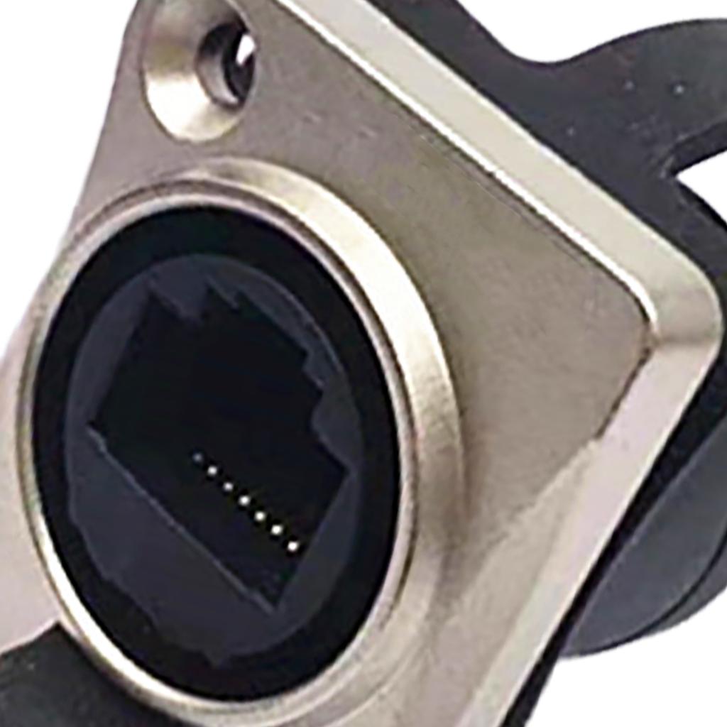 Разъем RJ45 гнездо проходной с крышкой водонепроницаемый стабильная передача данных медный промышленная сетевая розетка серебристый