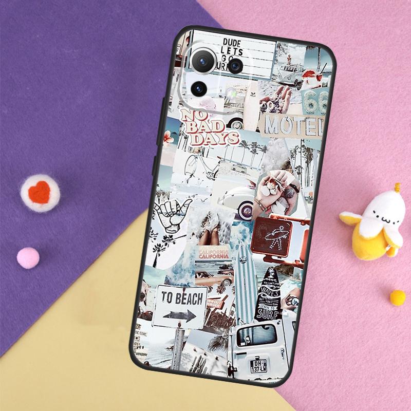 Summer Beach Collage Case For Xiaomi 14T 11T 12T 13T Pro 13 14 15 Ultra POCO X7 Pro X3 X5 X6 F5 F6 M6 Pro Cover