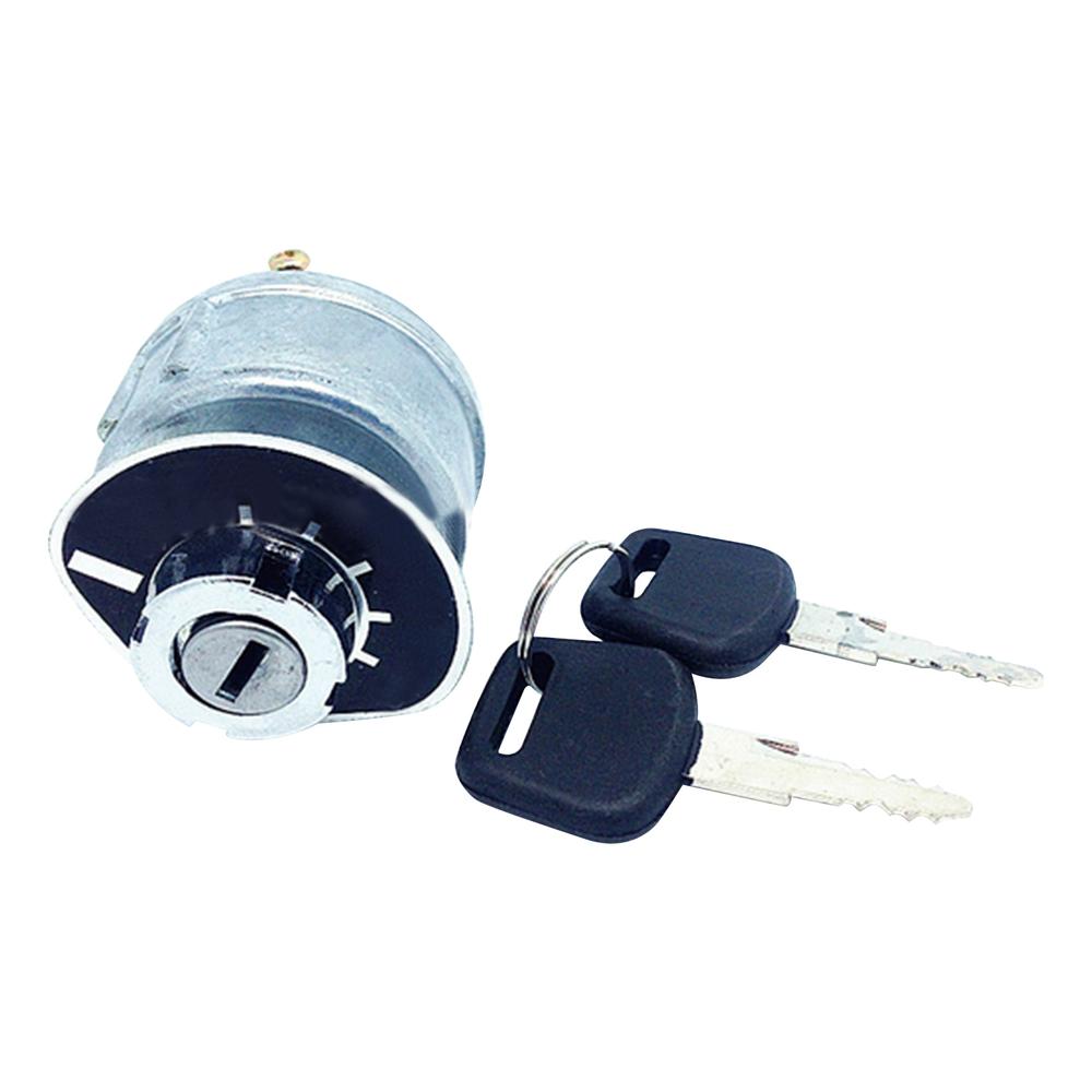 Car Parts Preheat Start Switch Ignition Lock JK290A With 4 Wiring Points & 2 Key Compatible with Jinma 184 200 204 250 254 284