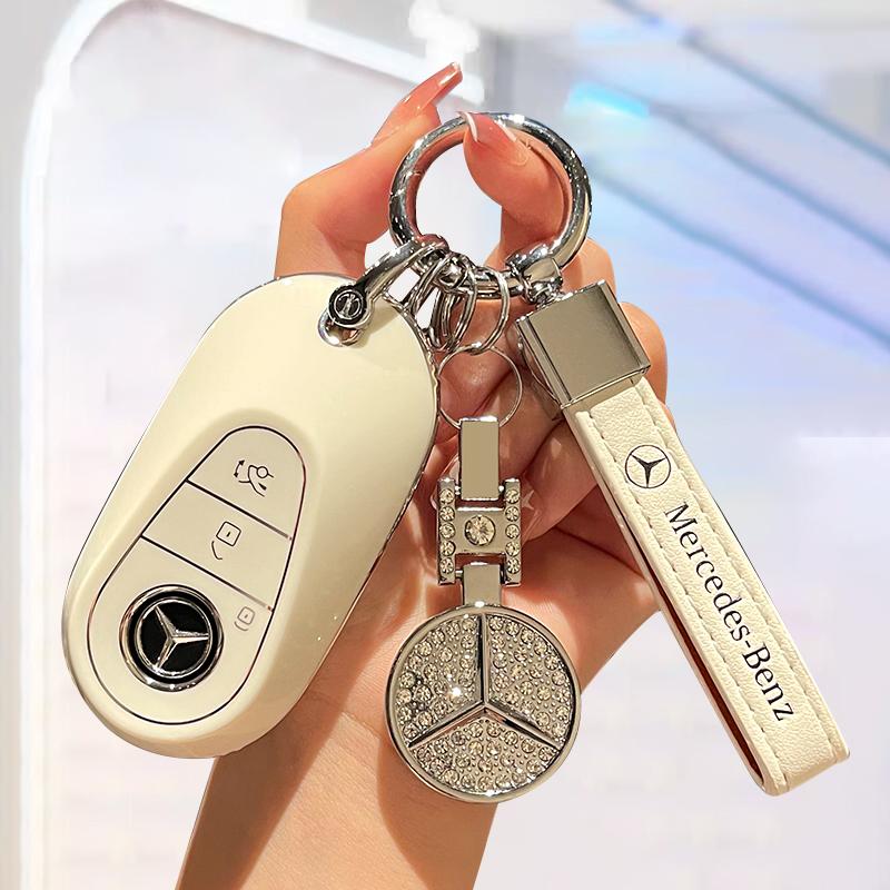 Fashion TPU Car Smart Key Case Cover Shell Fob For Mercedes Benz C E S Class GLC W206 W223 W214 E300 C260 C300 S450 S500 S400 UWXYZ1