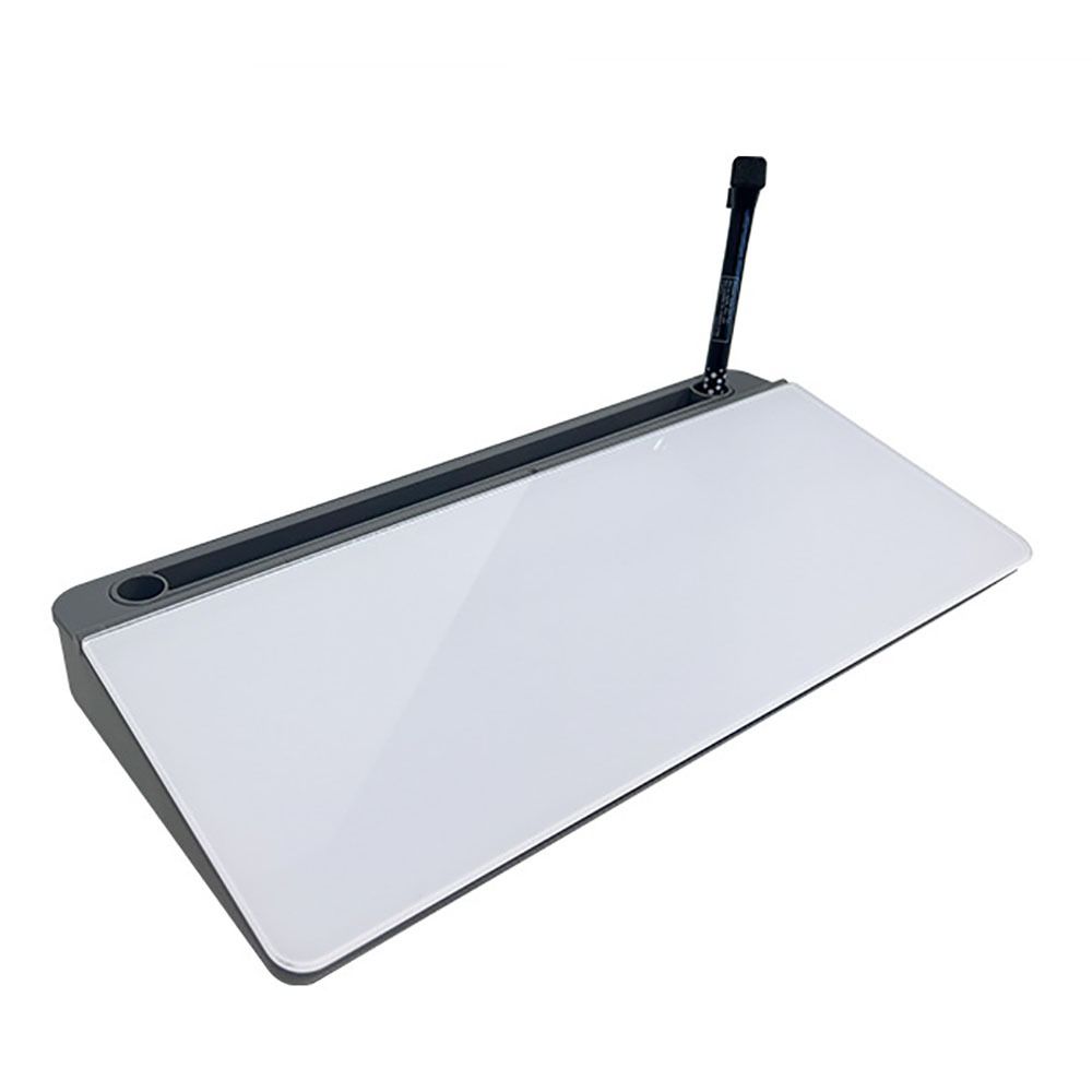 Hot Glass Desk Whiteboard With Storage Tempered Memo Keyboard Stand Household Plastic Message Board Home Office