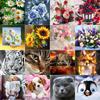 Diamond Painting Flowers Cross Stitch Diamond Embroidery Animals Full Drill Display Diamond Mosaic Kit Scenery Art