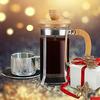 12 Oz French Press Coffee Tea Maker Single Cup Espresso Press Stainless Steel Filter 0.35L High Borosilicate Carafe Durable Bam