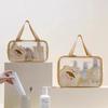High Appearance Travel Toiletry Bag, Women's Portable Waterproof Transparent Makeup Bag, Cosmetics Organizing and Storage Bag