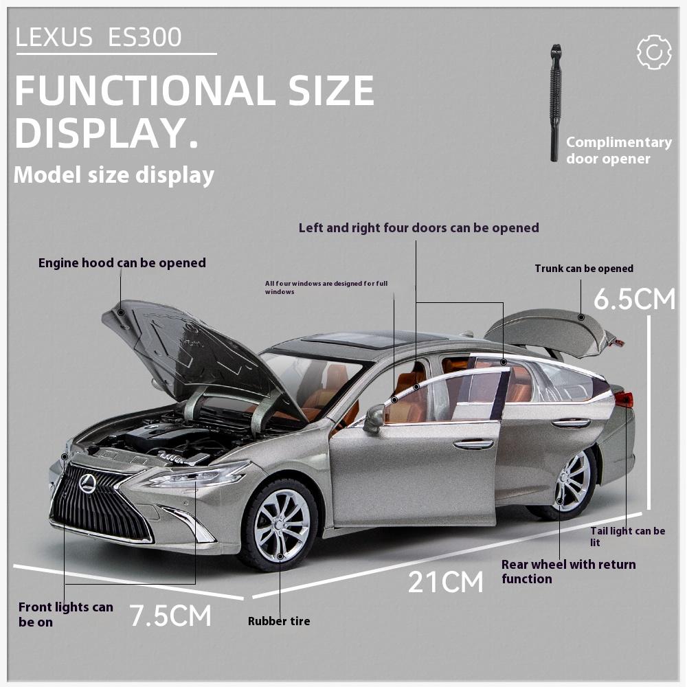 1/24 Lexus ES300 Large Luxury Executive Sedan Alloy Metal Diecast Car Model Computer Bookshelf Ornament Collection Children Gift