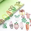 10 Pieces Cartoon Vegetabl Creative Carrot Metal Office School Supplies Cute Paper Clips Gift