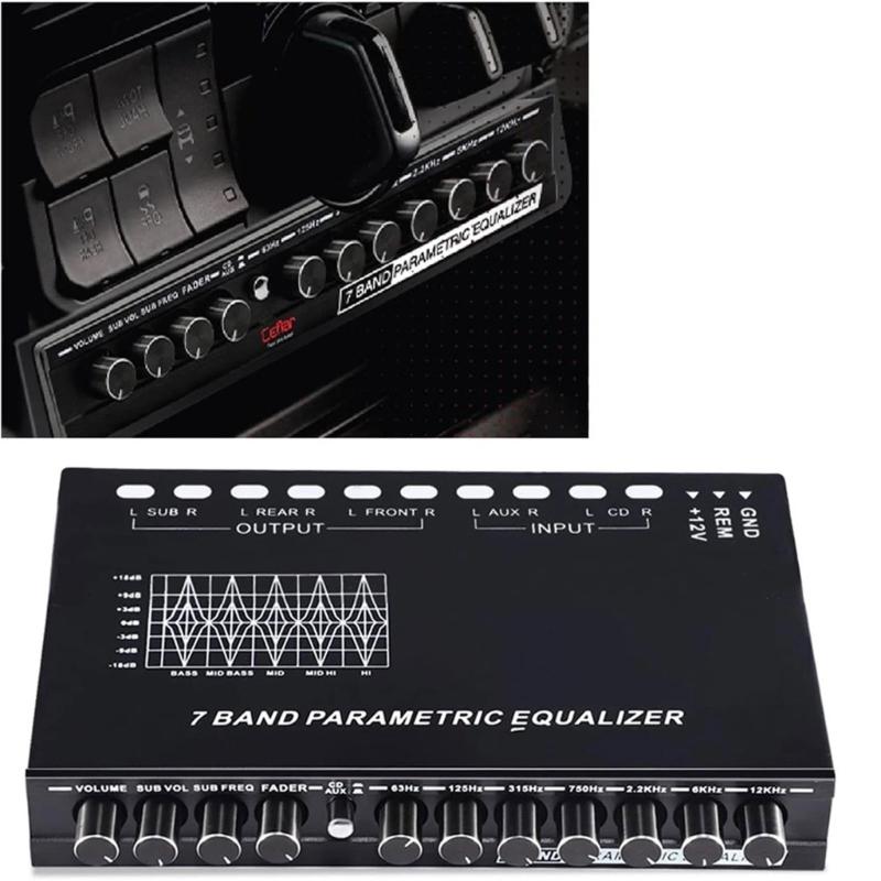 7 Band Car Stereo Equalizer Offering Customizable Sound Setting for Ultimately Listening Pleasure Enhanced Sound Quality