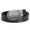 New Quality Fashionable Retro Belt Men's Two-color Letter L Two-layer Cowhide Casual Belt Men