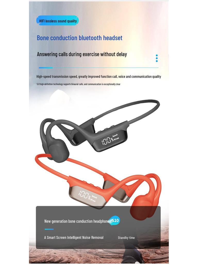 S10 Waterproof Bone Conduction Bluetooth Sports Earphones