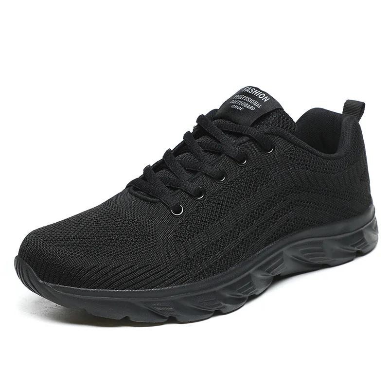 2024 Spring Men's Casual Shoes Light Sneaker Black Plus Size 38-46 Outdoor Breathable Mesh Fashion Sports Running Tennis Shoes