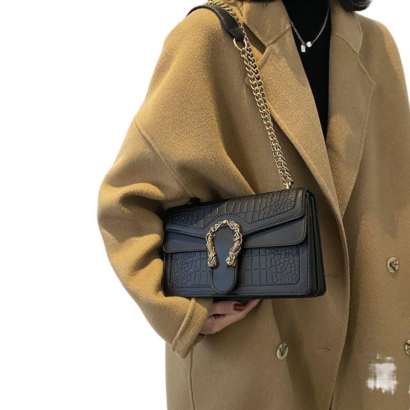 Женская модная сумка через плечо Dionysus с узором из камня и крокодила 2024