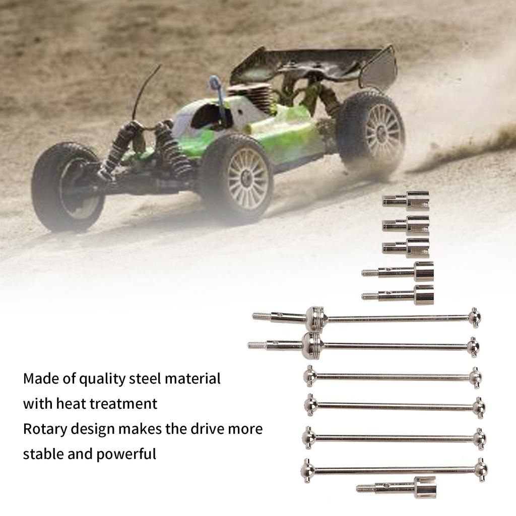 CVD Drive Shaft RC CVD Drive Shaft Kit Upgrade Part Metal with Joint Cup Dog Bone for WLtoys 144001 RC Car RC Dogbone Joint Set