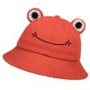 Frog Printing Bucket Hat Casual Hat Women Sun Protection Hat Cotton All-match Sun Hat