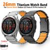 26mm Titanium Metal Band for Garmin Watch Enduro 3 2 Fenix 8 7X Pro 51mm Fenix 6X Men Rubber Wrist Strap for Garmin Tactix 7 Pro