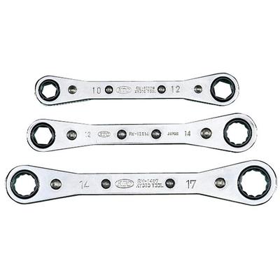 Набор из 3 гаечных ключей с трещоткой Kyoto Machinery Tools RM03 (КТК)