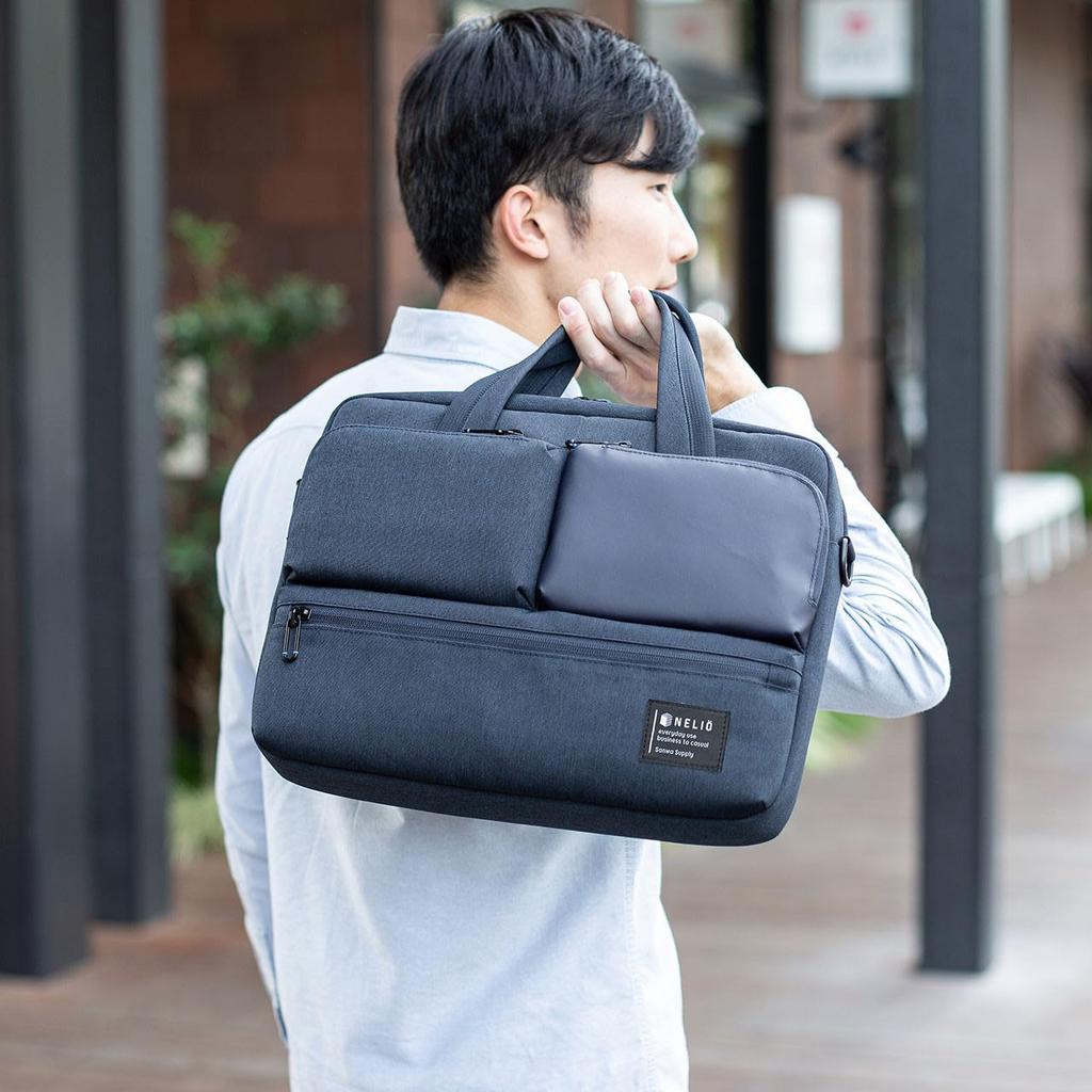 Sanwa Supply Casual PC Bag Compatible with Inch Wide Navy 13.3 BAG-CA11NV