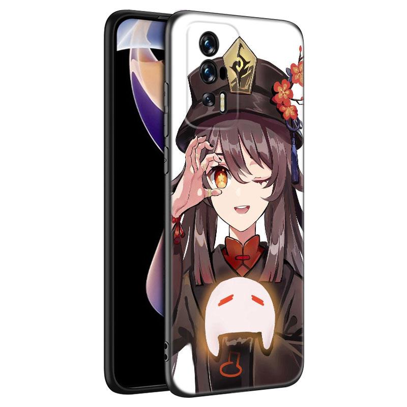 Hu Tao Genshin Impact Black Phone Case For Xiaomi Redmi 7A 8A 9A 10A 11A 9C 10C 12C 13C 11 Prime A1 A2 Plus 12 4G Note 9T 12R