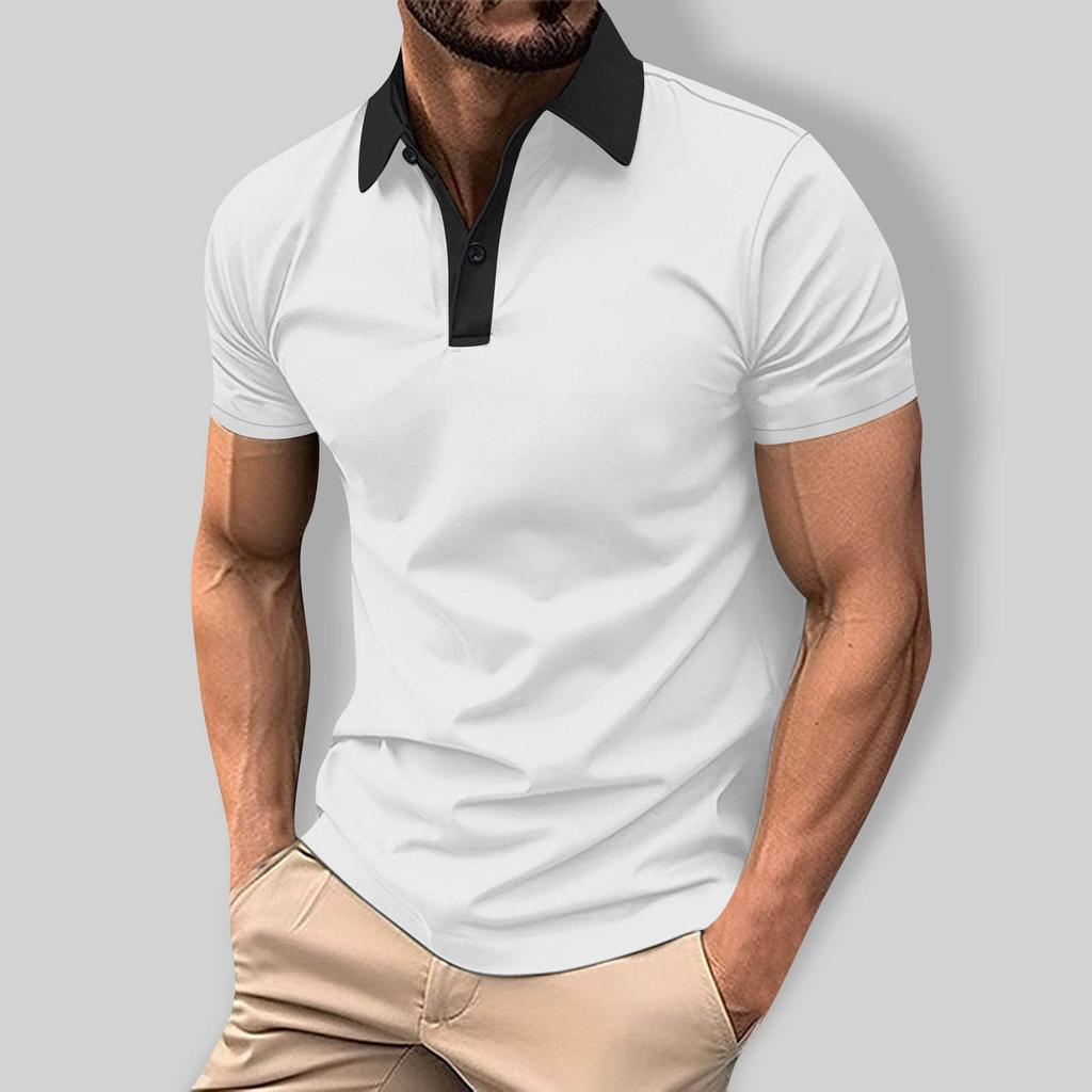 Мужская летняя дышащая рубашка с короткими рукавами и культурой отдыха