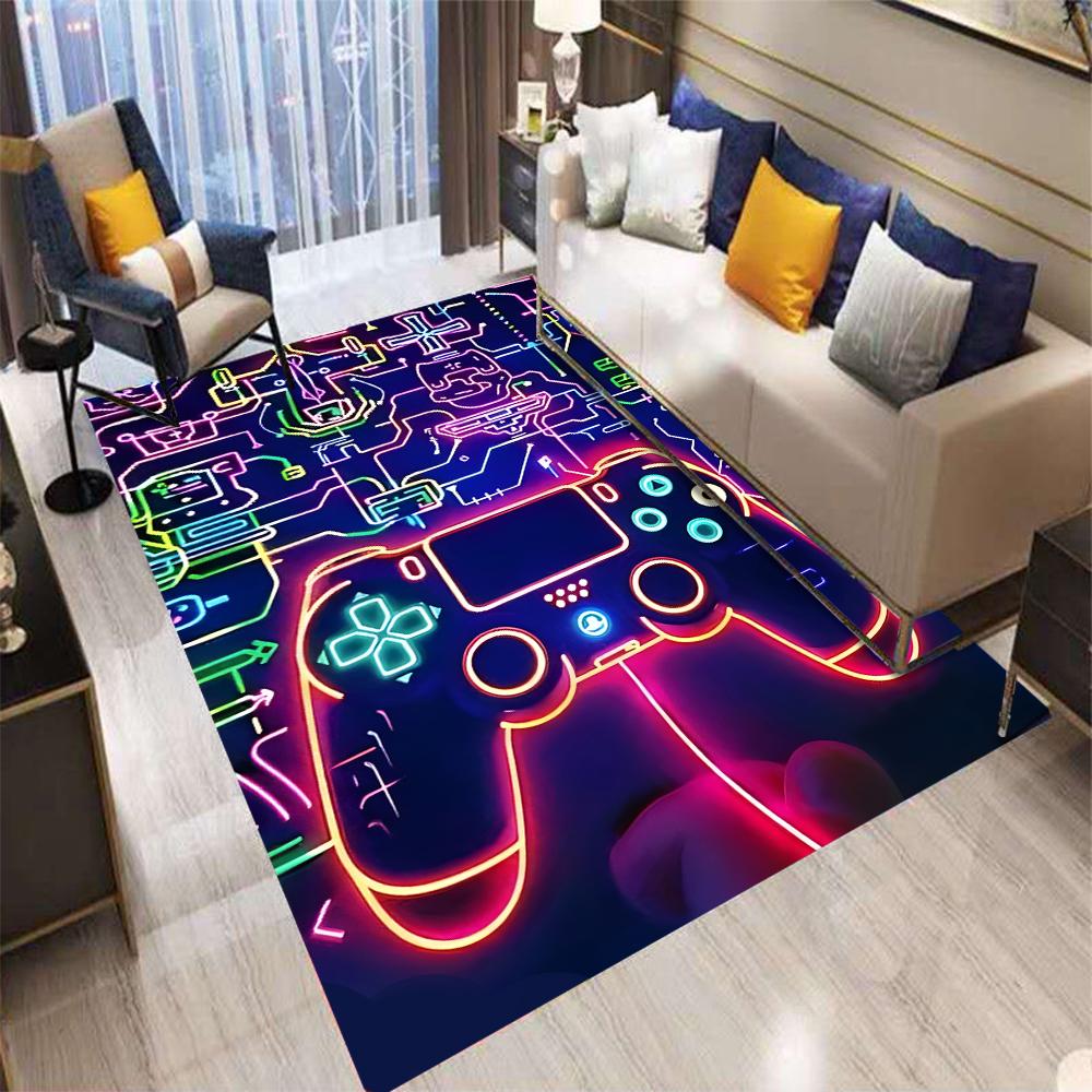 Game Controller Carpet for Bedroom Decoration Home Gaming Esports Floor Mat Non-slip Living Room Area Rug Washable Porch Doormat