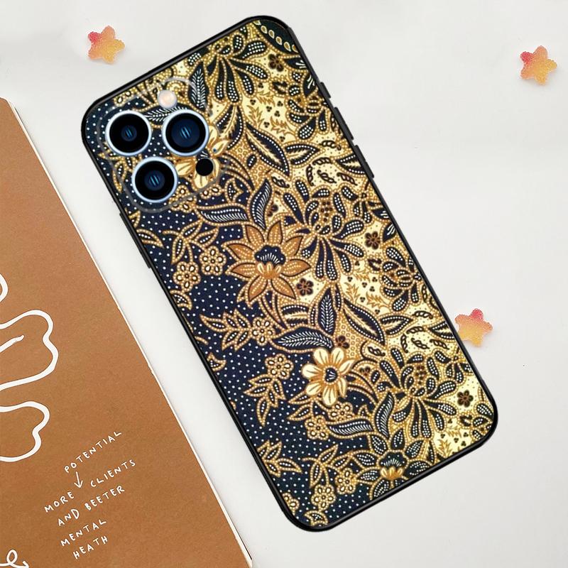 Чехол для телефона с узором Батик для iPhone 17 Pro Max 14 11 15 16 Pro Max 12 13 mini 16 Plus 16e 17 Air Funda