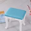 Leather Elastic Dressing Table Stool Cover New Stool Surface Dust Protection Cover Hat Style Shoe Replacement Stool Mask Solid Color